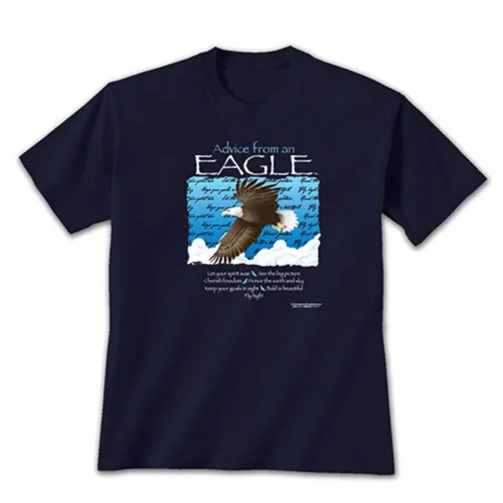 Eagle T shirt S M 3XL Advice From NWT Blue Cotton